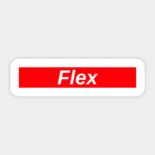 Flex // Red Box Logo Sticker